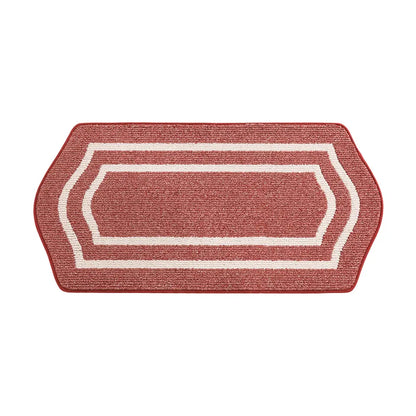 24x48 Red Long Oval Washable Kitchen Rugs