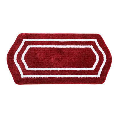 24x48 Red Luxury Plush Oval Bath Rugs