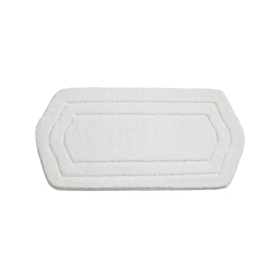 24x48 White Oval Fluffy Bath Rug