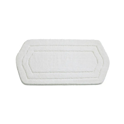 24x48 White Oval Fluffy Bath Rug
