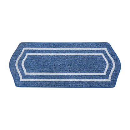 24x59 Blue Long Oval Washable Kitchen Rugs