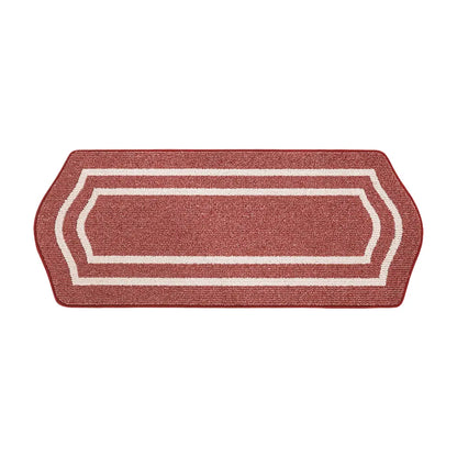 24x59 Red Long Oval Washable Kitchen Rugs