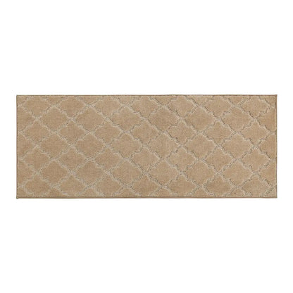24x60 Beige Trellis Scatter Rugs for Kitchen
