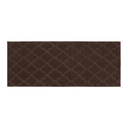 24x60 Brown Trellis Scatter Rugs for Kitchen