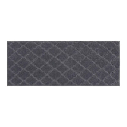 24x60 Dark Grey Trellis Scatter Rugs for Kitchen