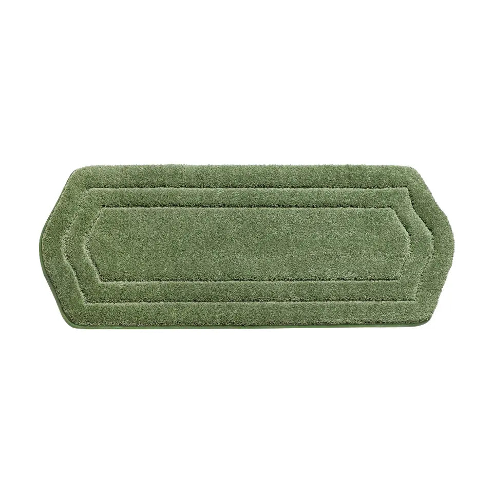 24x60 Green Oval Fluffy Bath Rug