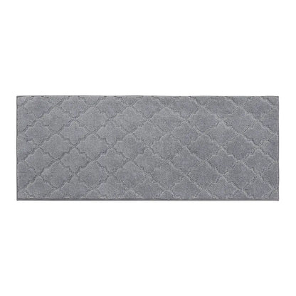 24x60 Grey Trellis Scatter Rugs for Kitchen