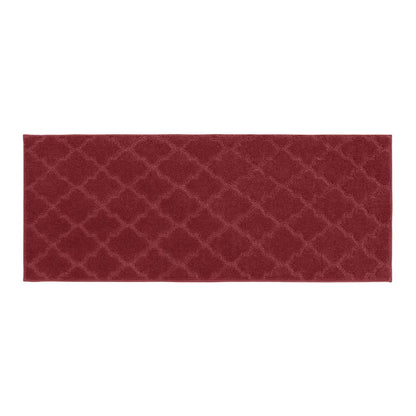 24x60 Red Trellis Scatter Rugs for Kitchen