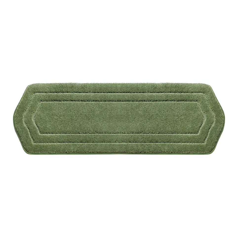 24x70 Green Oval Fluffy Bath Rug