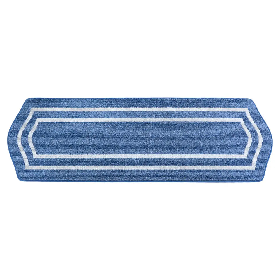 24x79 Blue Long Oval Washable Kitchen Rugs