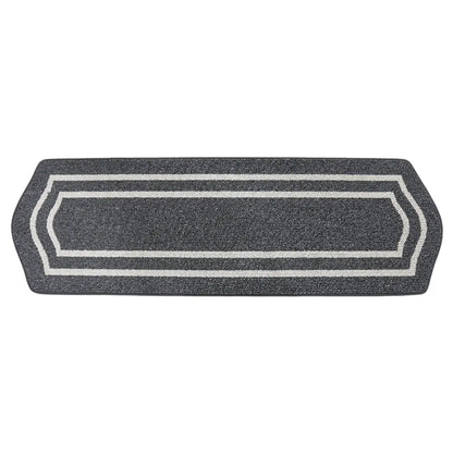 24x79 Dark Grey Long Oval Washable Kitchen Rugs