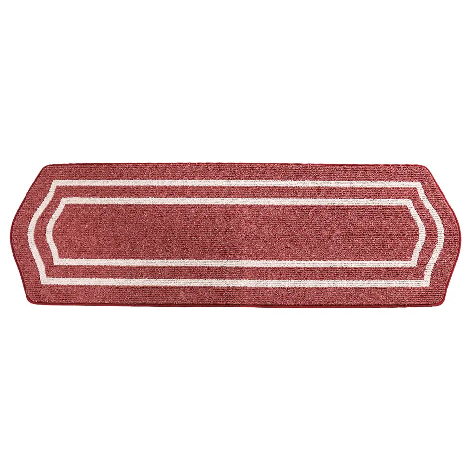 24x79 Red Long Oval Washable Kitchen Rugs