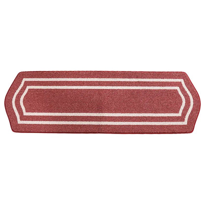 24x79 Red Long Oval Washable Kitchen Rugs