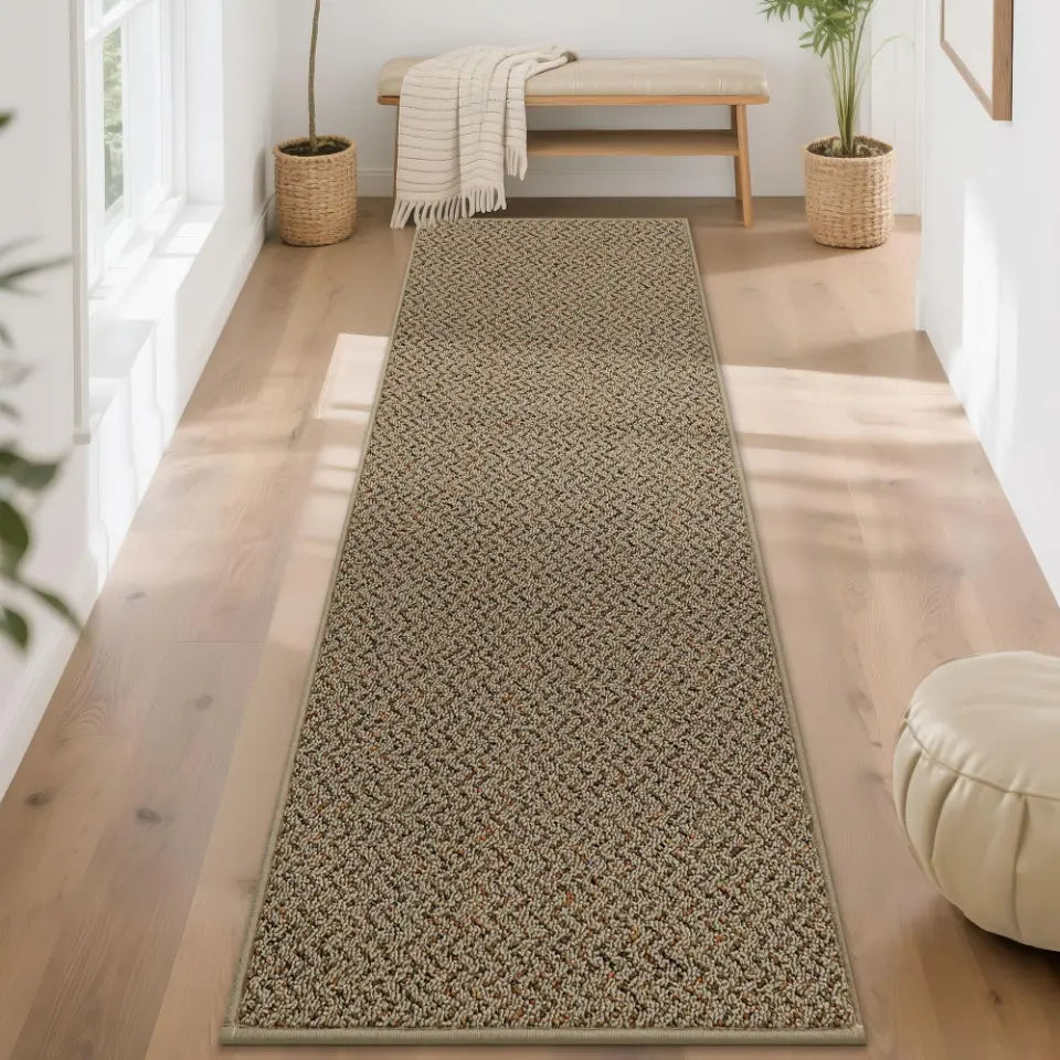 24x96 Taupe Chevron Front Door Runner