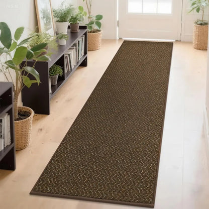 31x120 Brown Chevron Front Door Runner