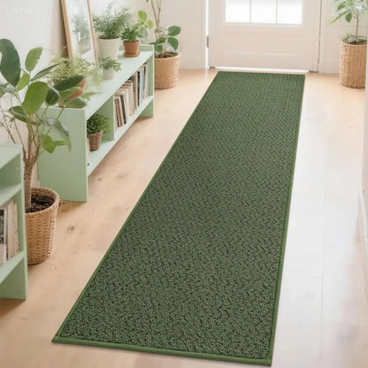 31x120 Green Chevron Front Door Runner