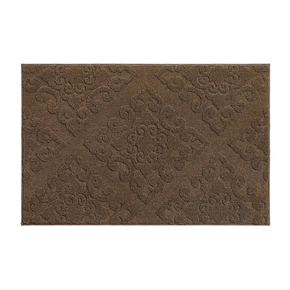 32x48 Brown Elegant Floral Door Mats