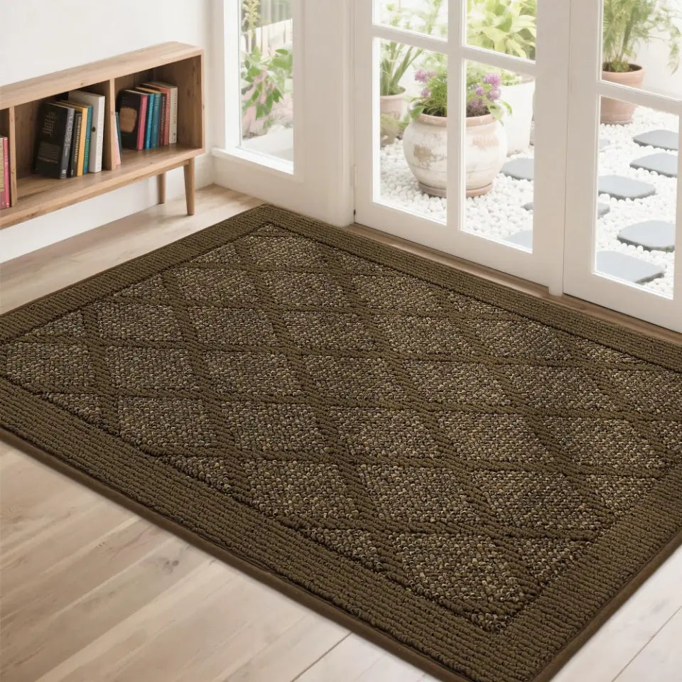 32x48 Dark Brown Plain Diamond Door Mats
