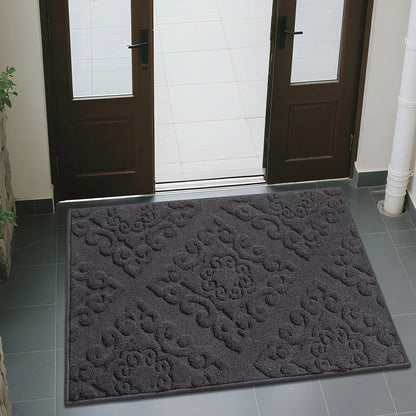 32x48 Elegant Floral Door Mats for Double Wide Door