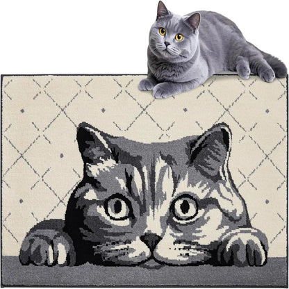 32x48 Grey Cat Front Door Mat