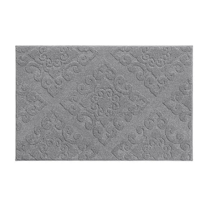32x48 Grey Elegant Floral Door Mats