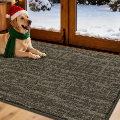 32x48 Light Brown Abstract Carpet Front Door