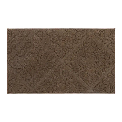 36x60 Brown Elegant Floral Door Mats