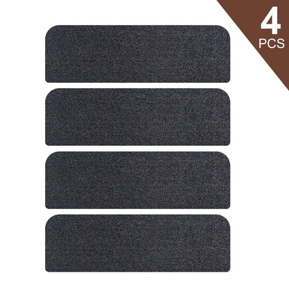 4pcs Set of Black Machine Washable Stair Treads