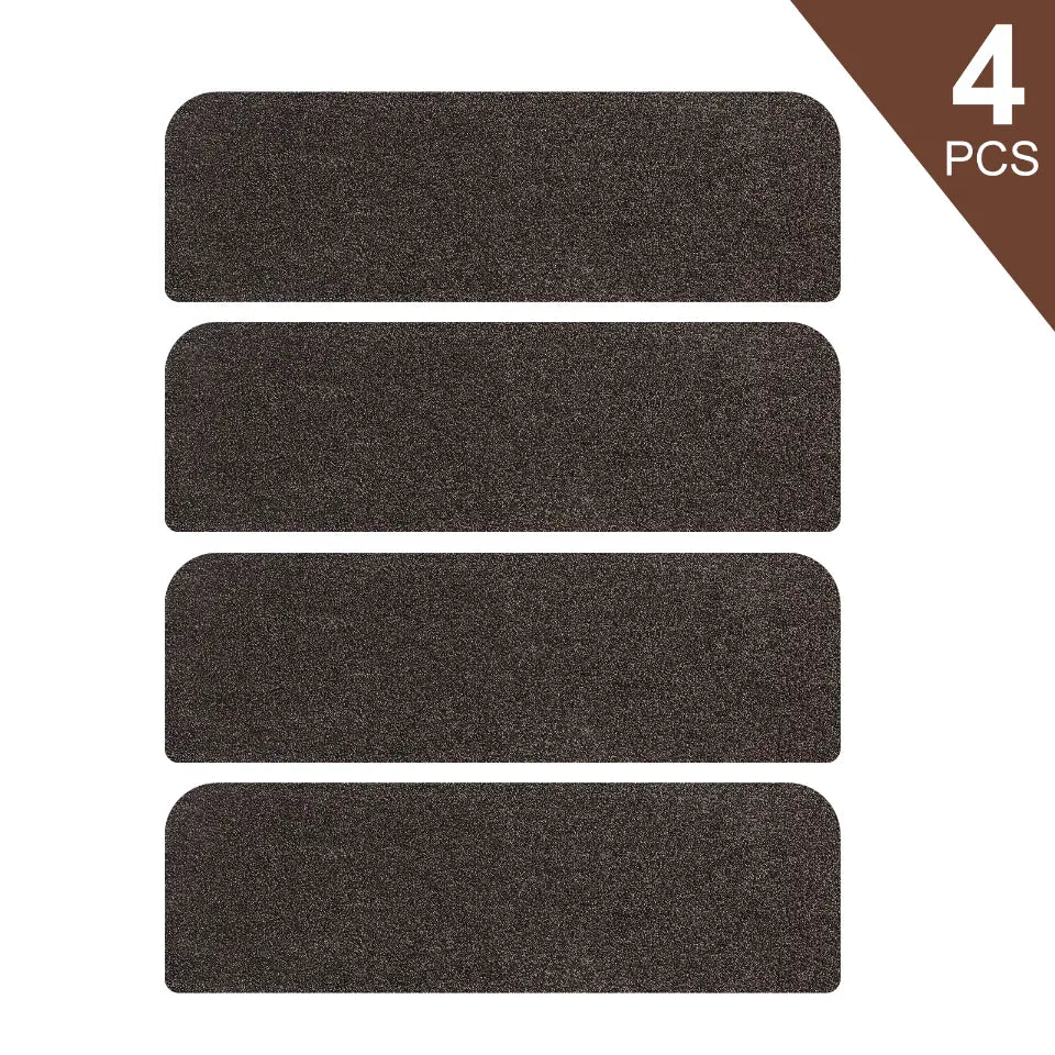 4pcs Set of Brown Machine Washable Stair Treads