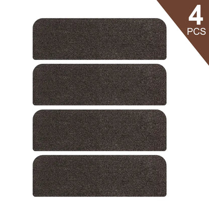 4pcs Set of Brown Machine Washable Stair Treads