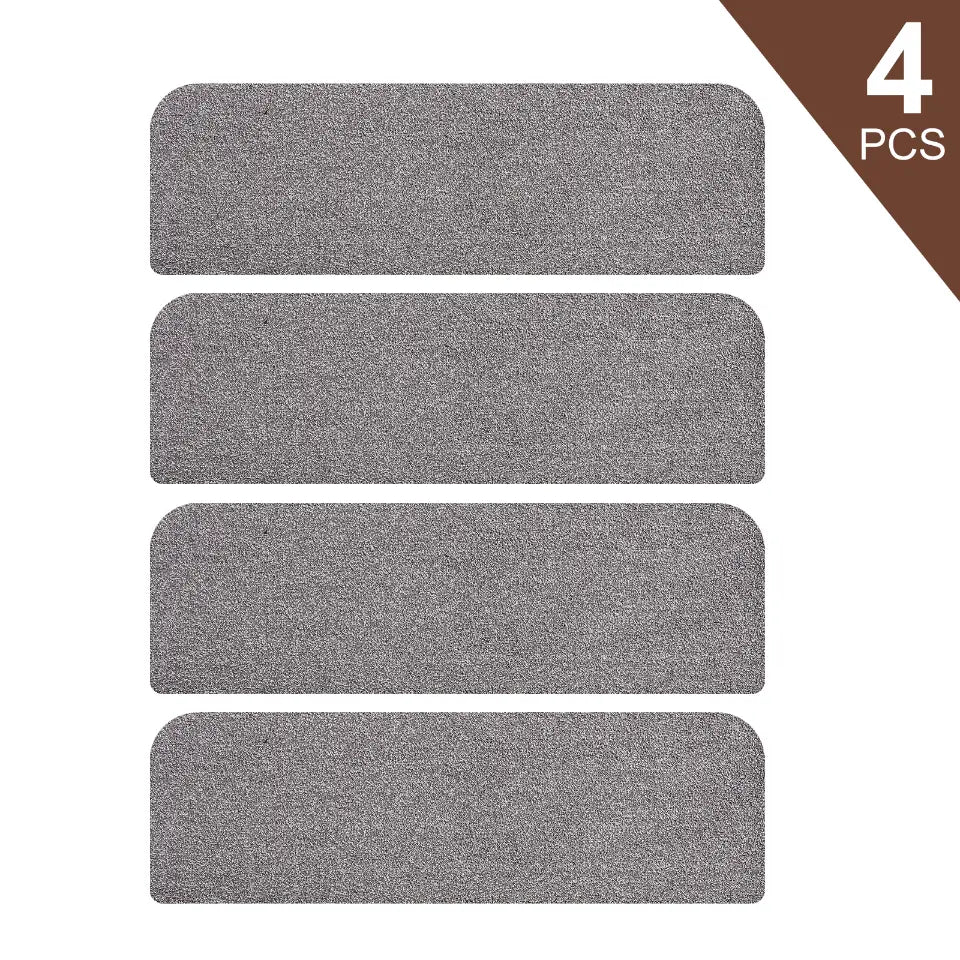 4pcs Set of Grey Machine Washable Stair Treads