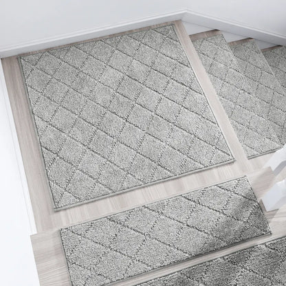 9x28 30x30 Diamond Stair Treads Putting on Steps