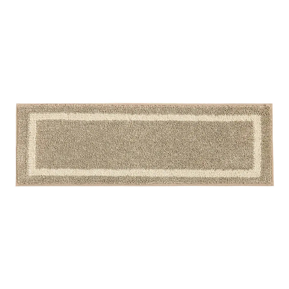 9x28 Beige Carpet with Border for Stairs