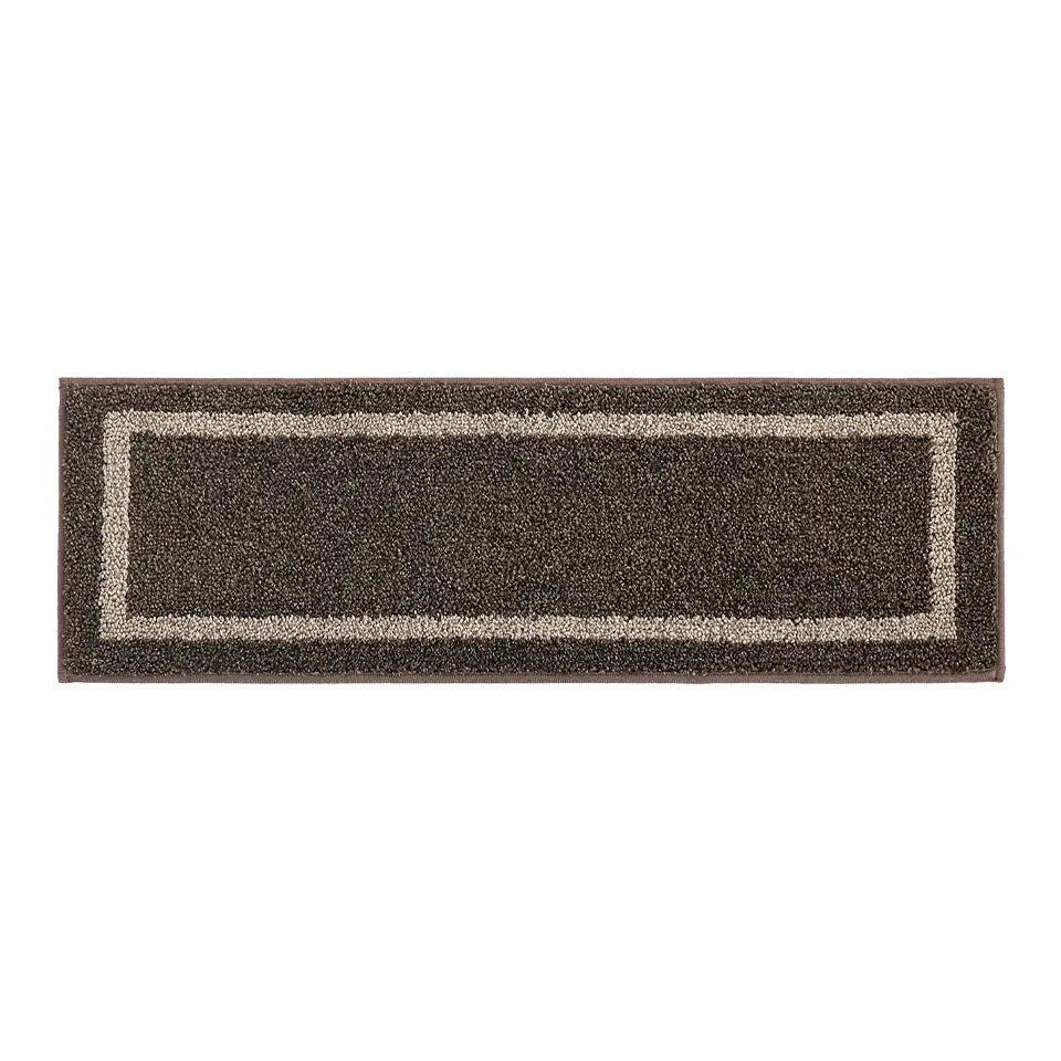 9x28 Brown Carpet with Border for Stairs