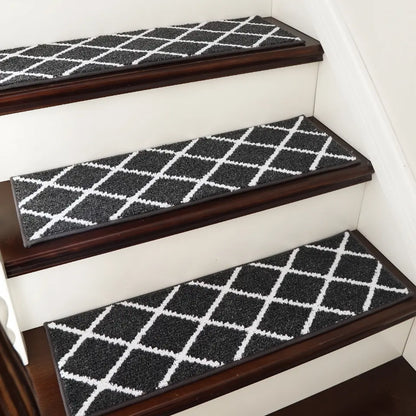 Black Diamond Trellis Stair Tread Carpet Mats