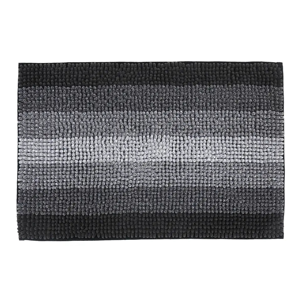 Black Gradient Stripe Bath Rug