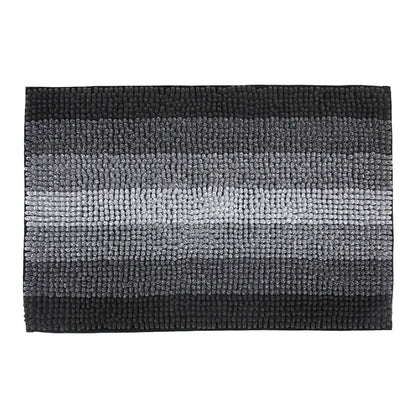 Black Gradient Stripe Bath Rug