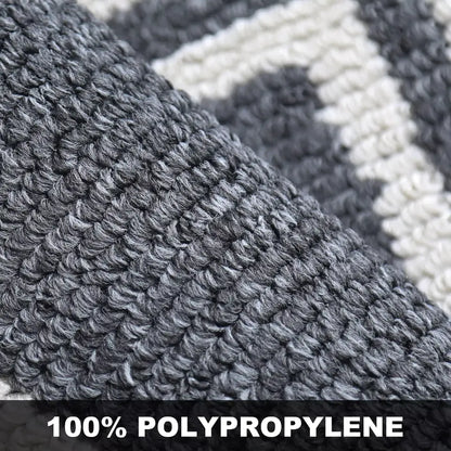 Material of Black Non Skid Washable Kitchen Rugs