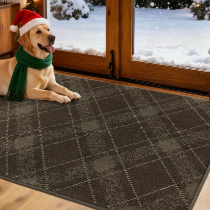 Brown 32x48 Plaid Door Mats
