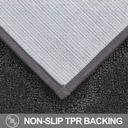 Dark Grey Scatter Rugs for Kitchen with Non-Slip TPR Backing