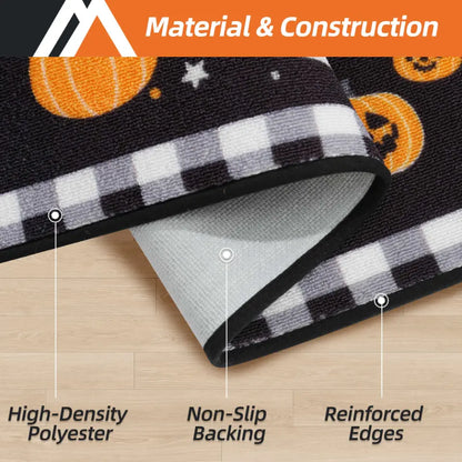 Detail info of Halloween Ghost and Pumpkin Kitchen Mat