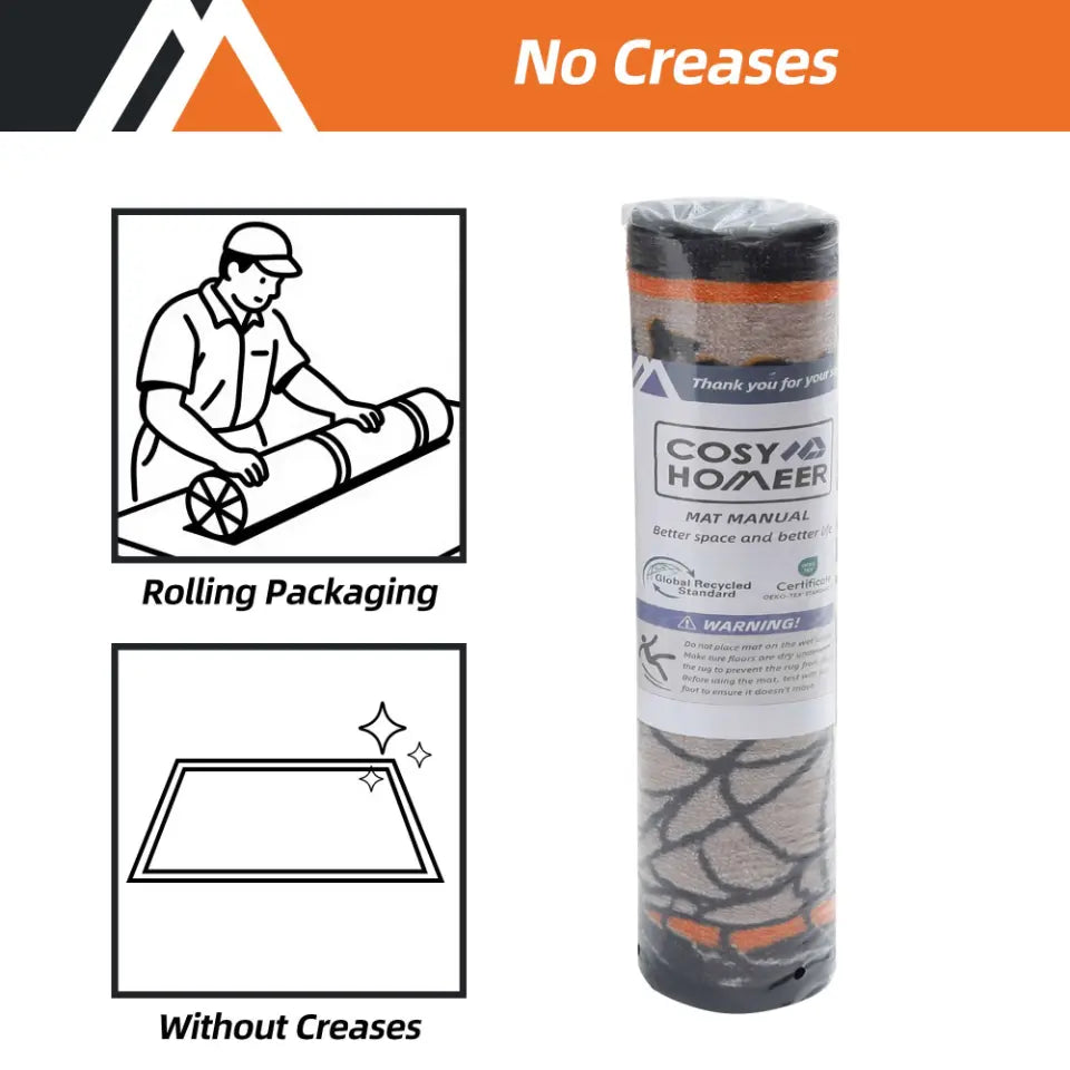Free Creases Rolling Packaging Halloween Kitchen Floor Mat