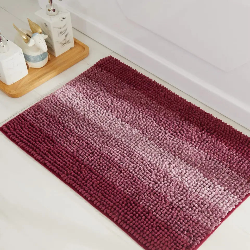 Fuchsia Gradient Stripe Rug Before Hot Tub
