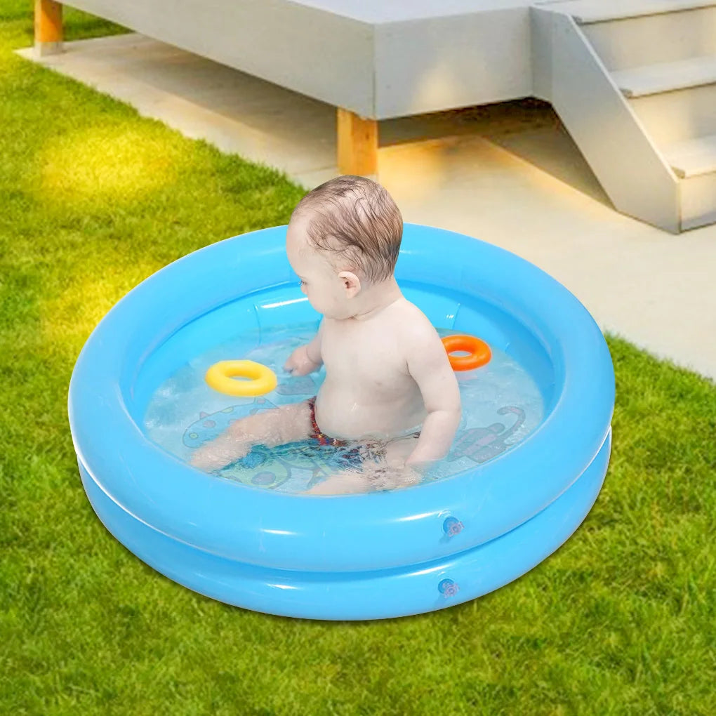 Round Cartoon Inflatable Bath Tub