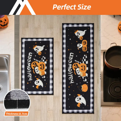 Size Dimension of Halloween Ghost and Pumpkin Kitchen Mat