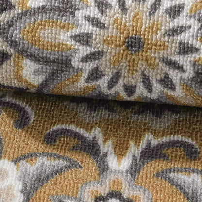 Texture Details of Brown Grey Floral Stair Treads