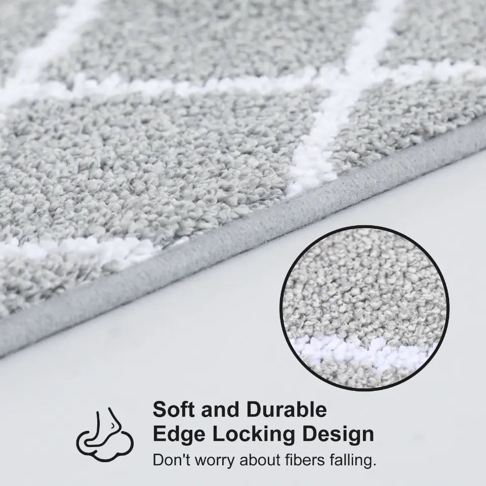 Texture of COSY HOMEER Grey Diamond Trellis Stair Treads