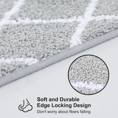 Texture of COSY HOMEER Grey Diamond Trellis Stair Treads