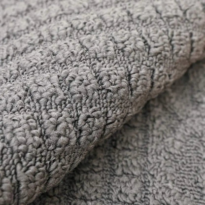 Texture of Grey D Shaped Small Kitchen Rugs