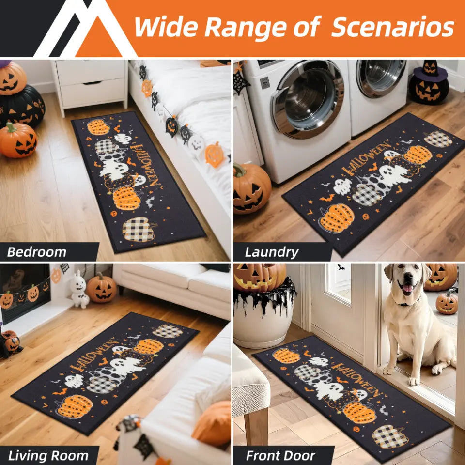 Wide Applications of Pumpkin Halloween Rugs for Kitchen